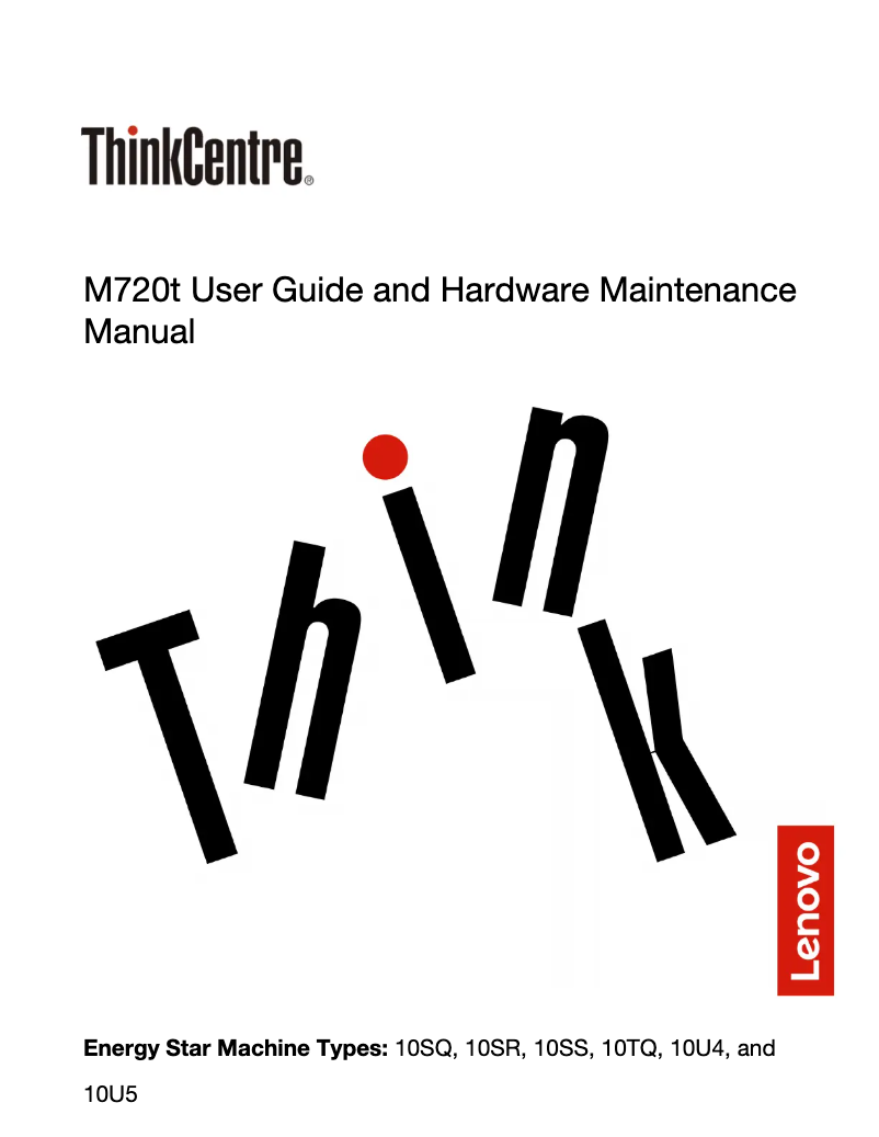 Imagen de la primera página del manual del dispositivo ThinkCentre M720