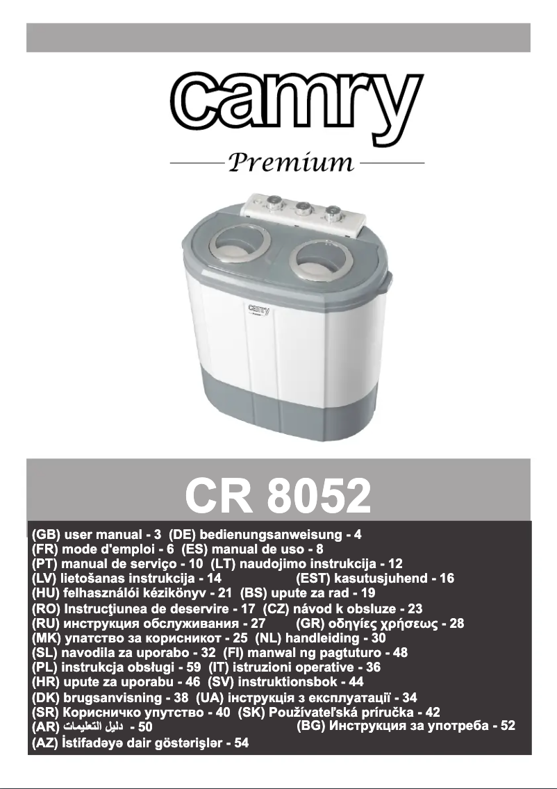 Página 1 del manual Manual de usuario Camry CR 8052