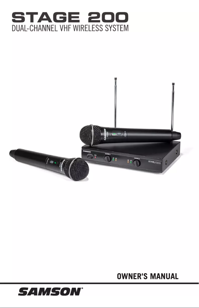 Page 1 de la notice Manuel utilisateur Samson Stage 200