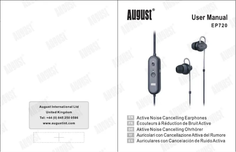 Page 1 de la notice Manuel utilisateur August EP720