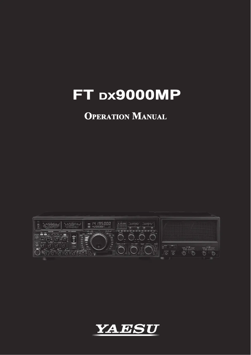 Página 1 del manual Manual de usuario Yaesu FTDX9000MP
