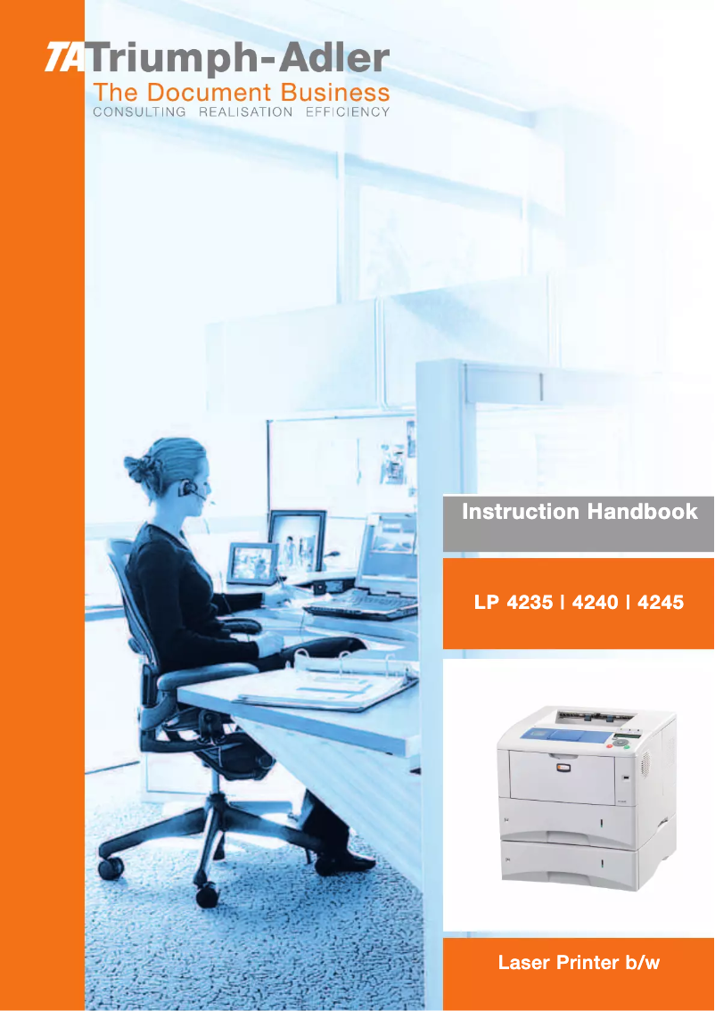 Página 1 del manual Manual de usuario Triumph-Adler LP 4245