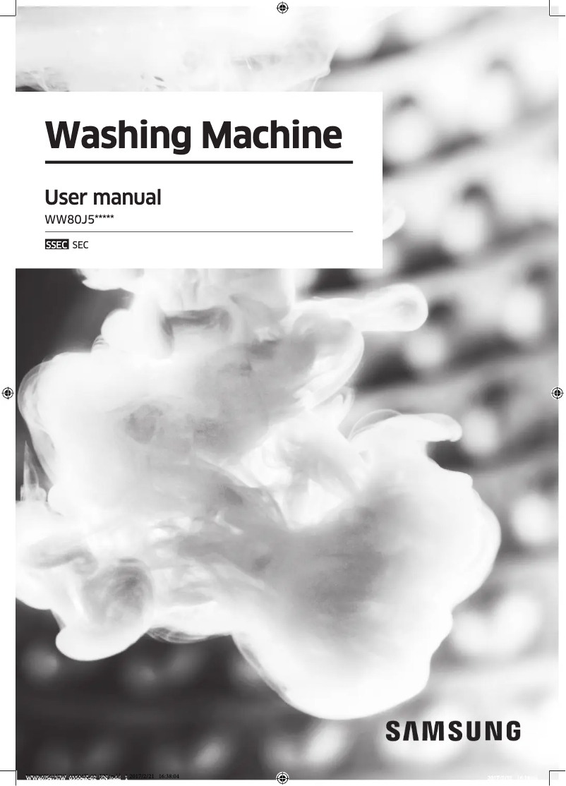 Image de la première page du manuel de l'appareil WW80J5413IW