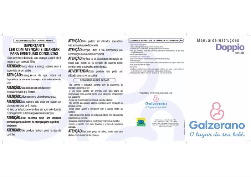 Page n°1 - Manuel utilisateur Galzerano Doppio