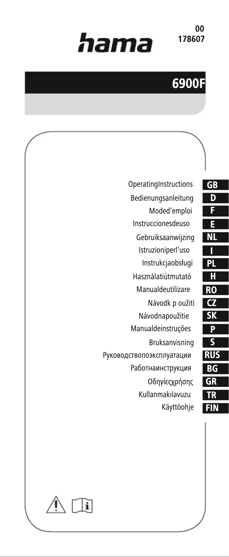 Page 1 de la notice Instructions de sécurité Hama Fit Watch 6900