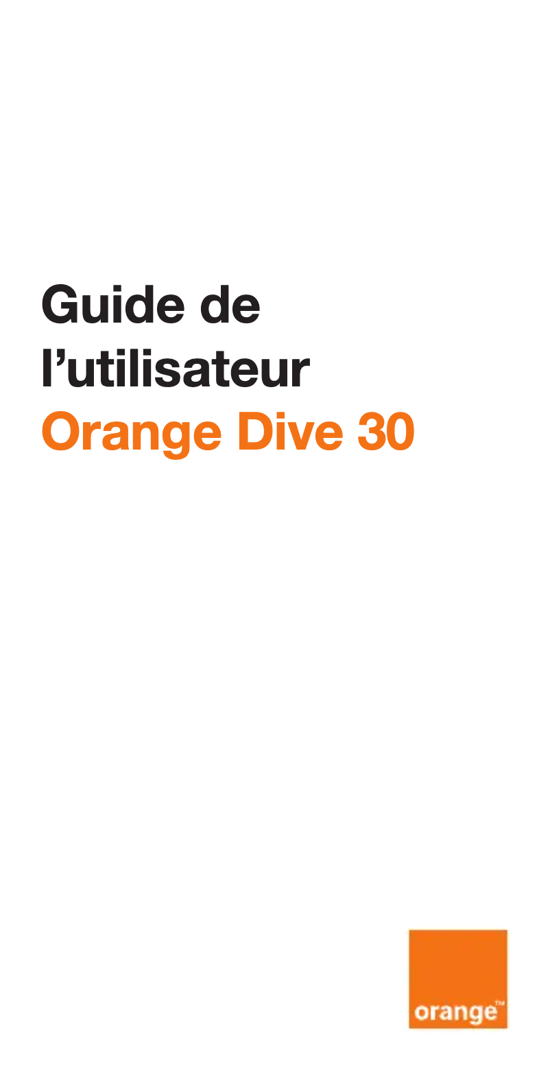 Image de la première page du manuel de l'appareil Dive 30
