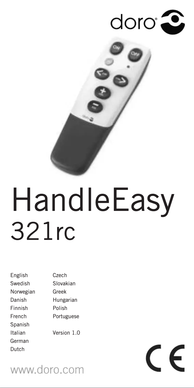 Image de la première page du manuel de l'appareil HandleEasy 321rc