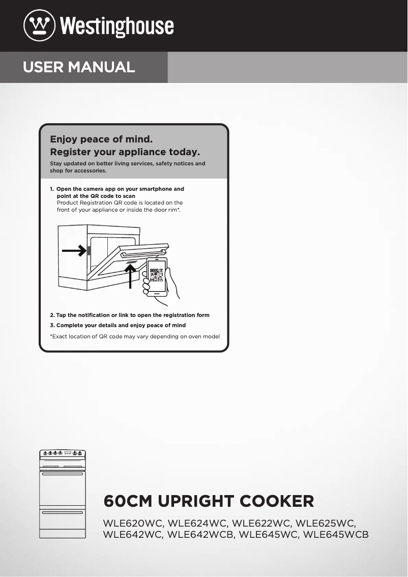 Page n°1 - Manuel utilisateur Westinghouse WLE642WCB