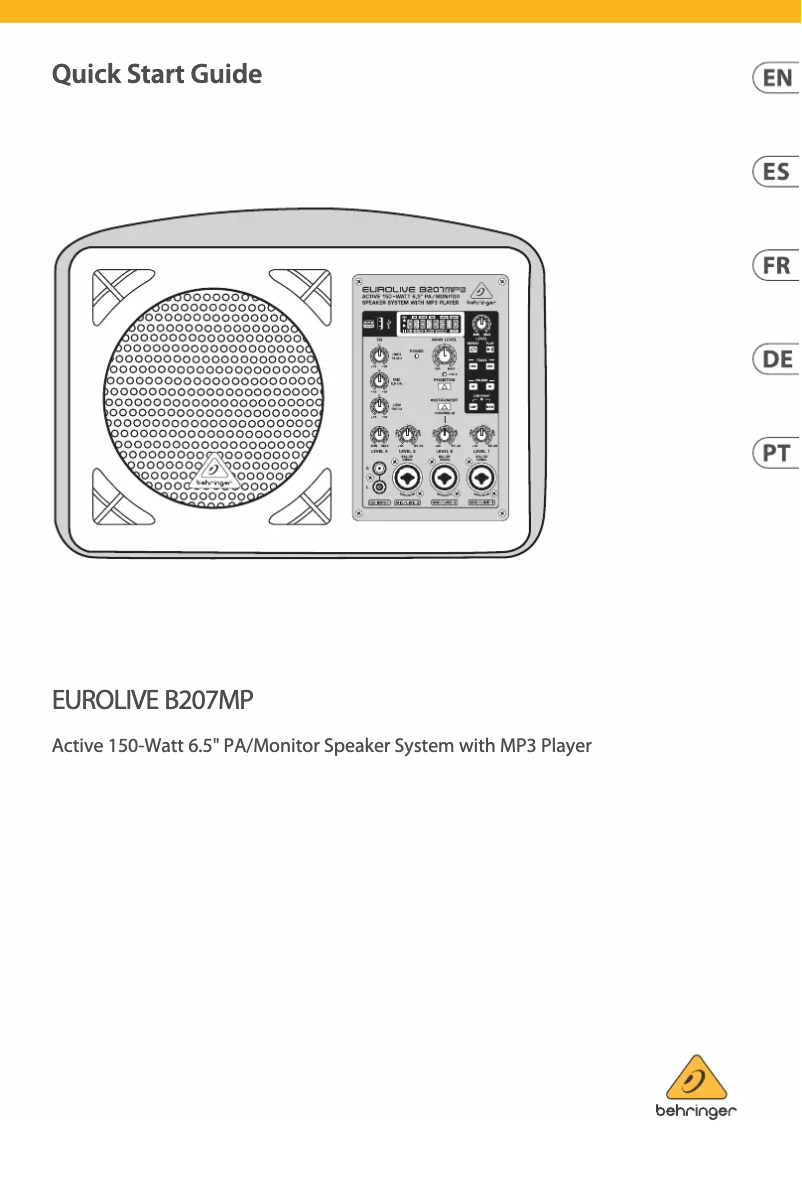Page n°1 - Manuel utilisateur Behringer B207MP3