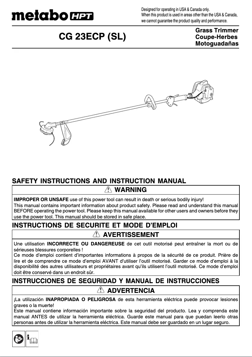 Page n°1 - Manuel utilisateur HiKOKI CG 23ECP(SL)