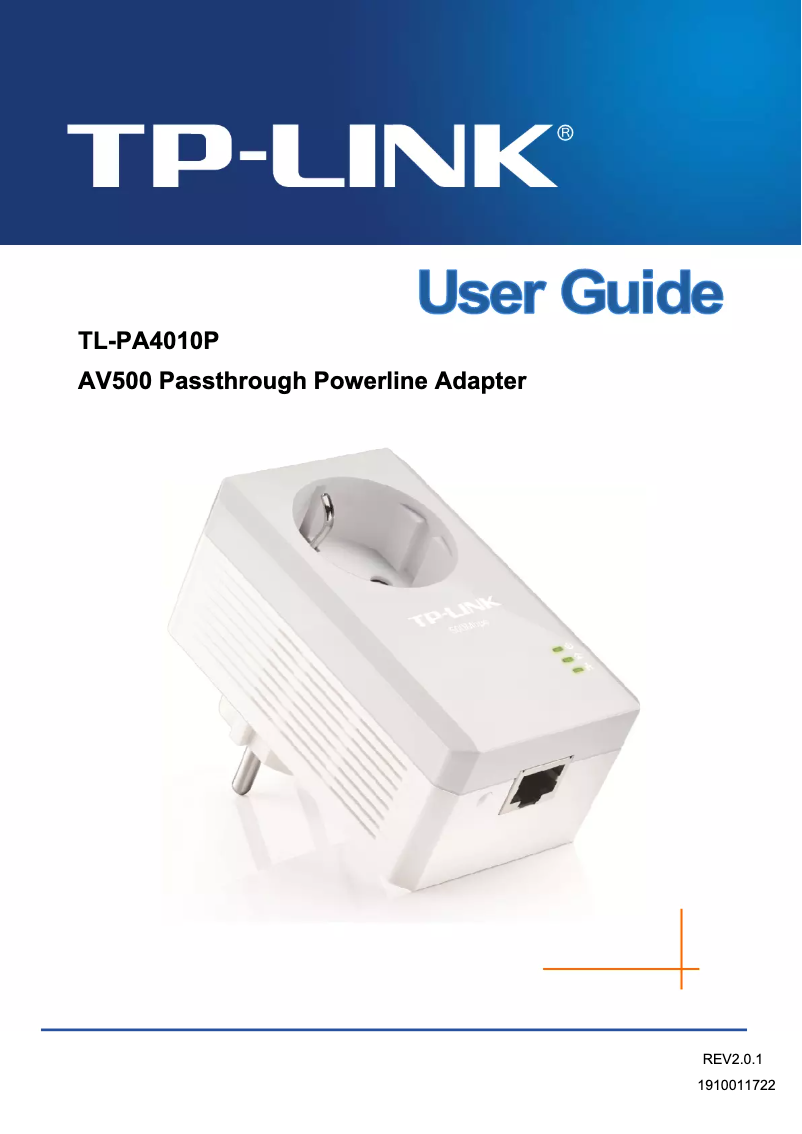 Página 1 del manual Guía de instalación TP-Link TL-PA4010P
