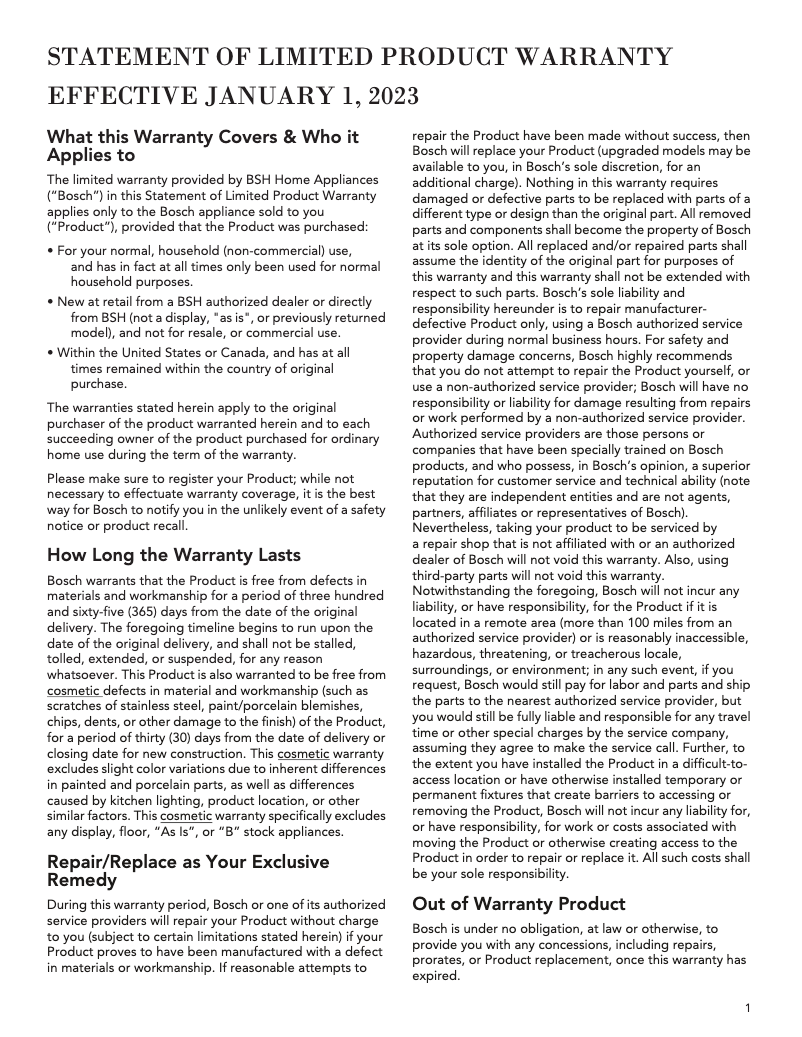 First page image of the manual for HCP86641UC