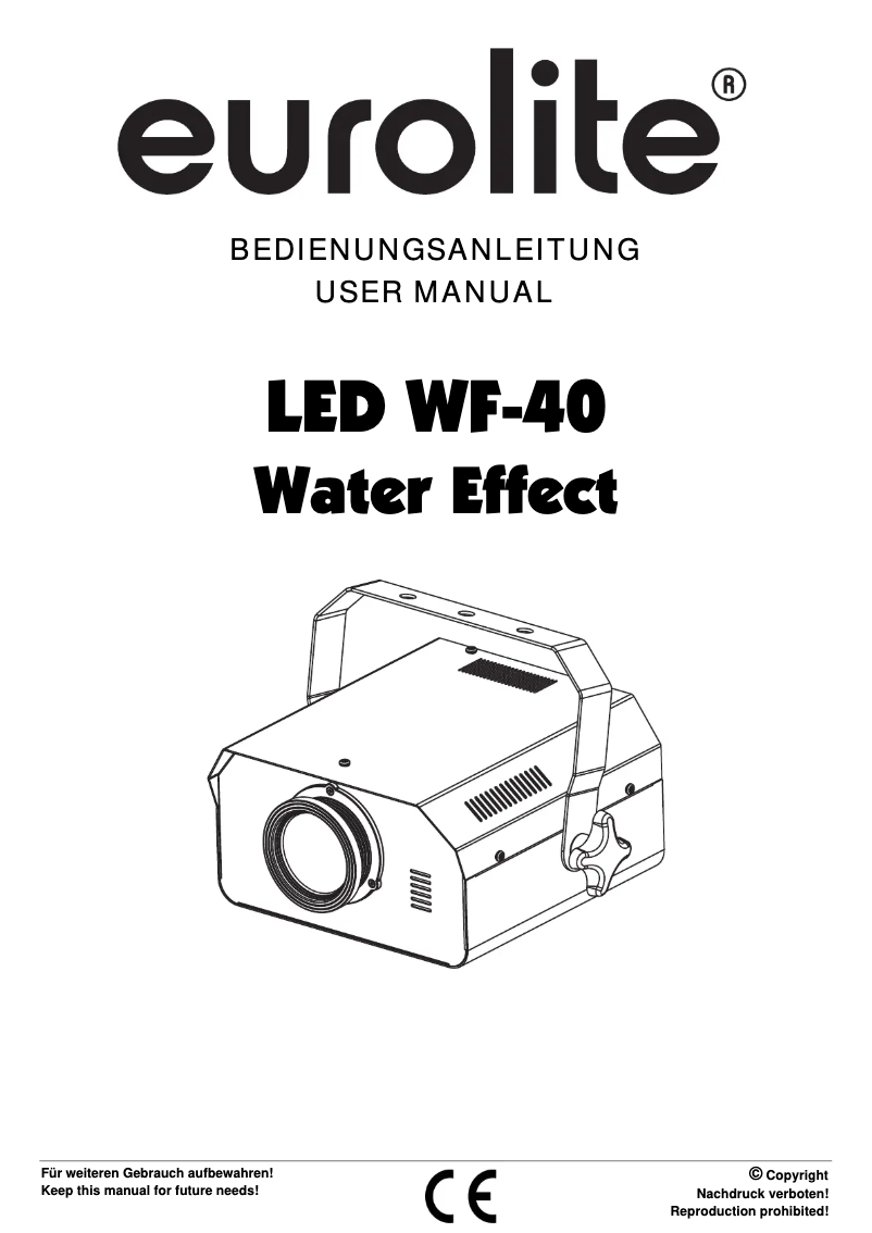 Page n°1 - Manuel utilisateur Eurolite LED WF-40