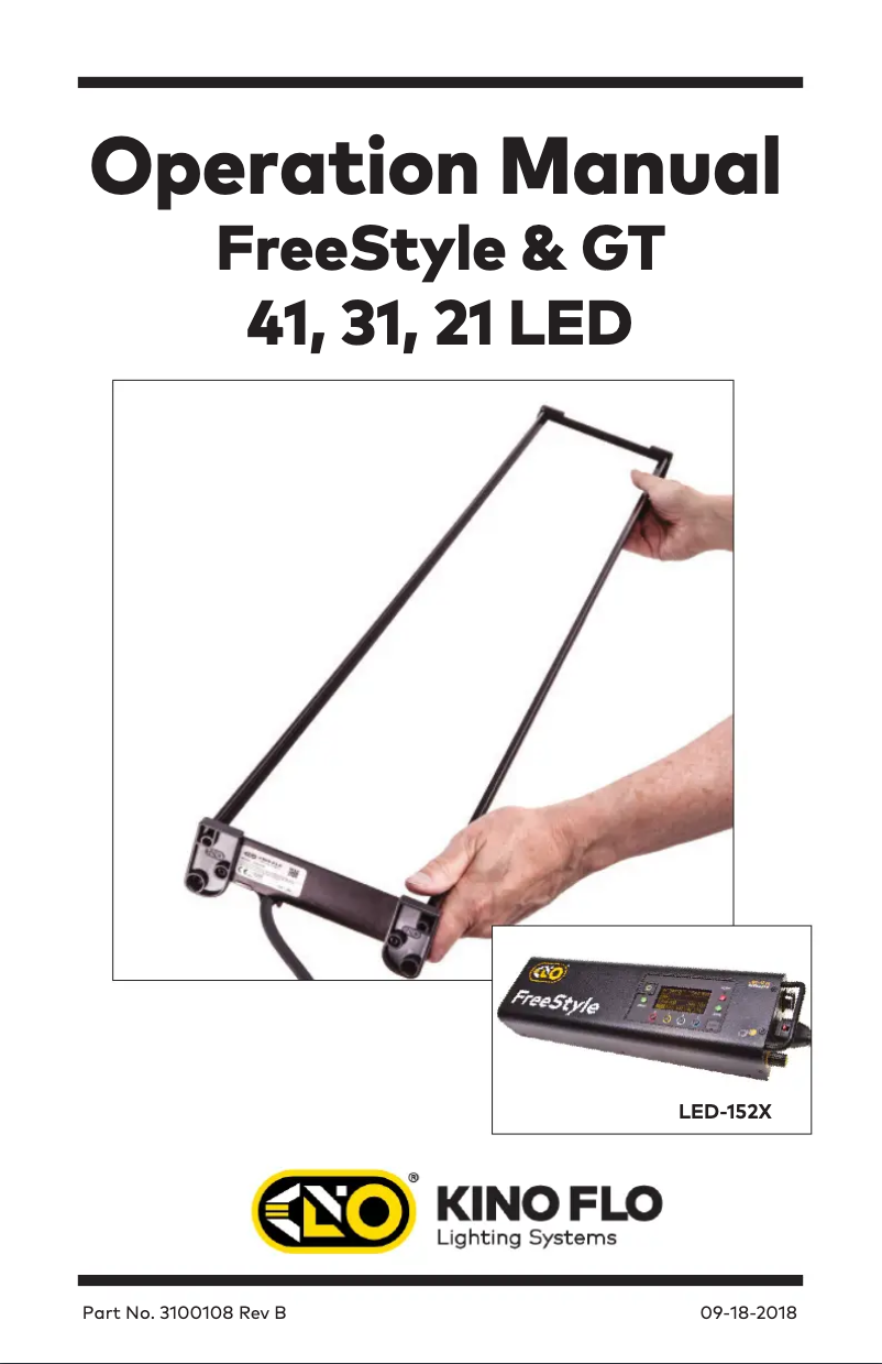 Page 1 de la notice Manuel utilisateur Kino Flo FreeStyle 31 LED