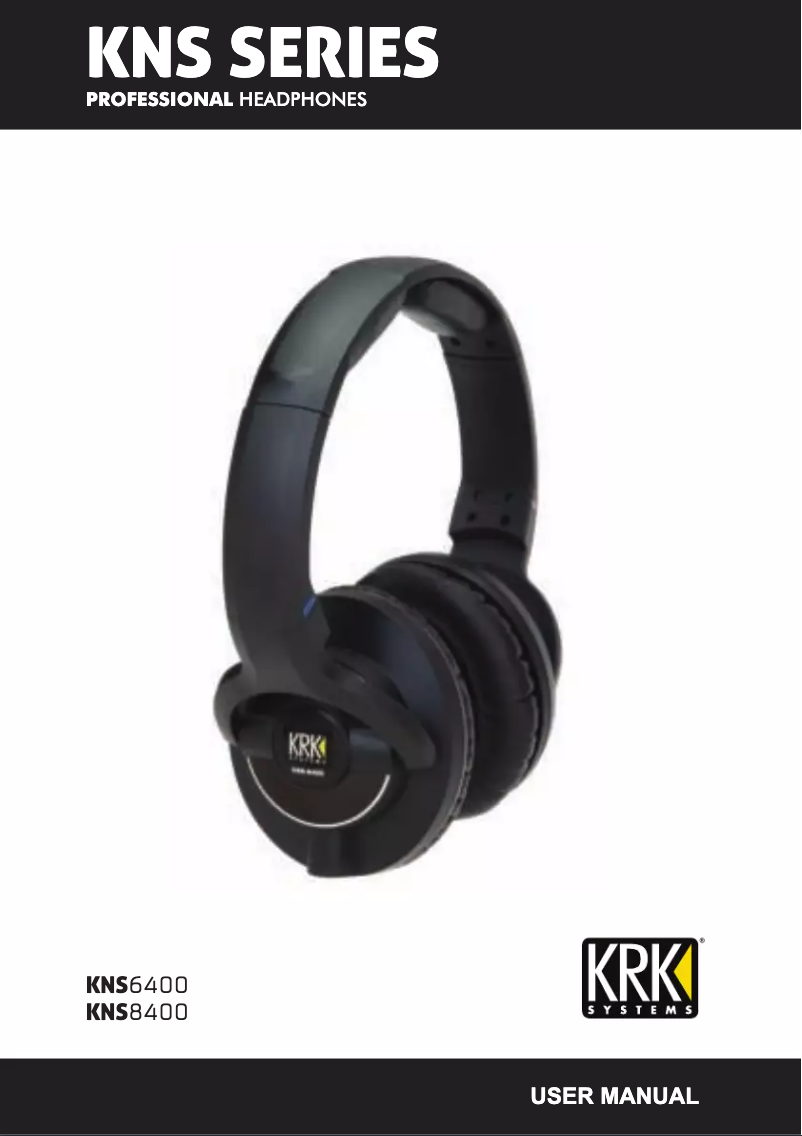 Page 1 de la notice Manuel utilisateur KRK KNS 6400