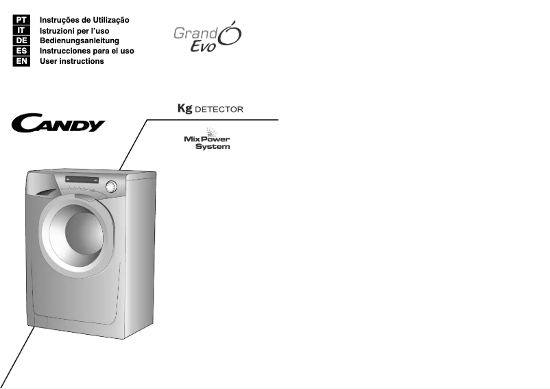 Page 1 de la notice Manuel utilisateur Candy EVO 1483DW/1-37