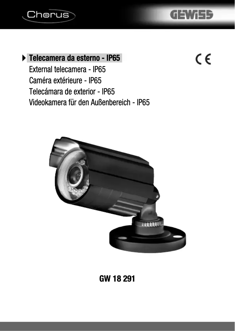 Page 1 de la notice Manuel utilisateur Gewiss GW18291