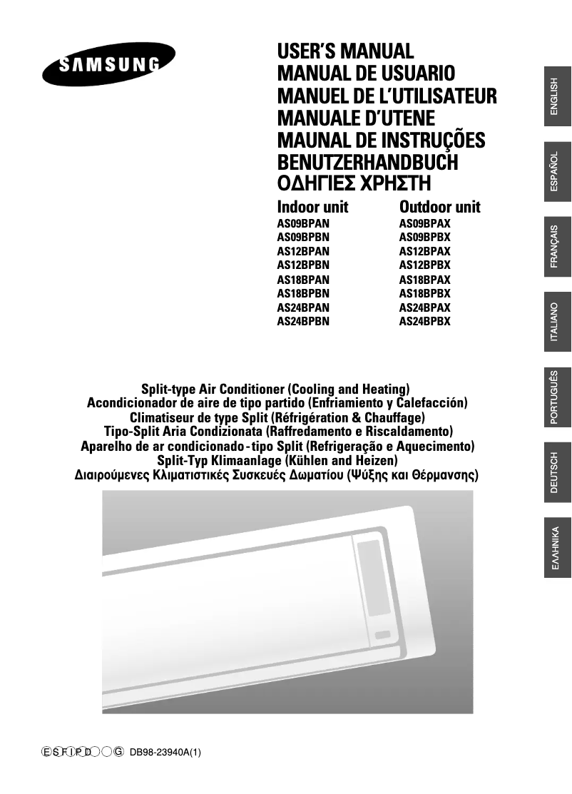 Imagen de la primera página del manual del dispositivo AS24BPA