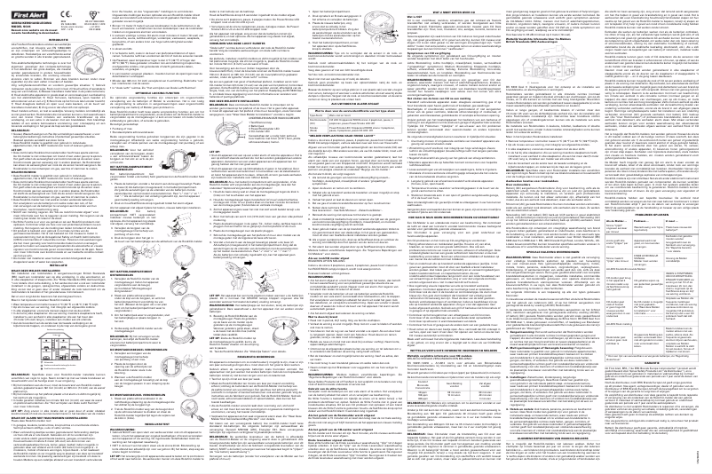 Page 1 de la notice Manuel utilisateur First Alert SC05