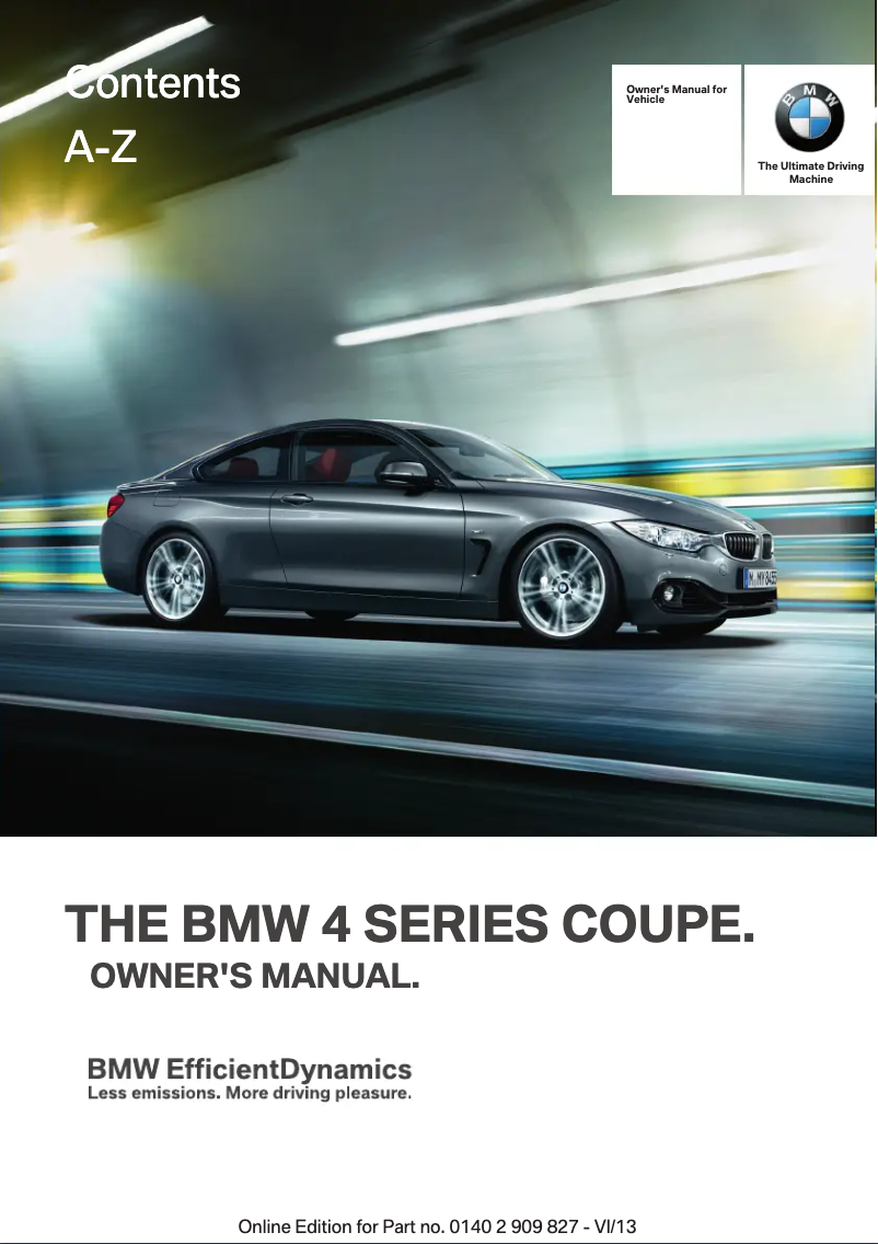 Page 1 de la notice Manuel utilisateur BMW 428i xDrive Coupe (2014)