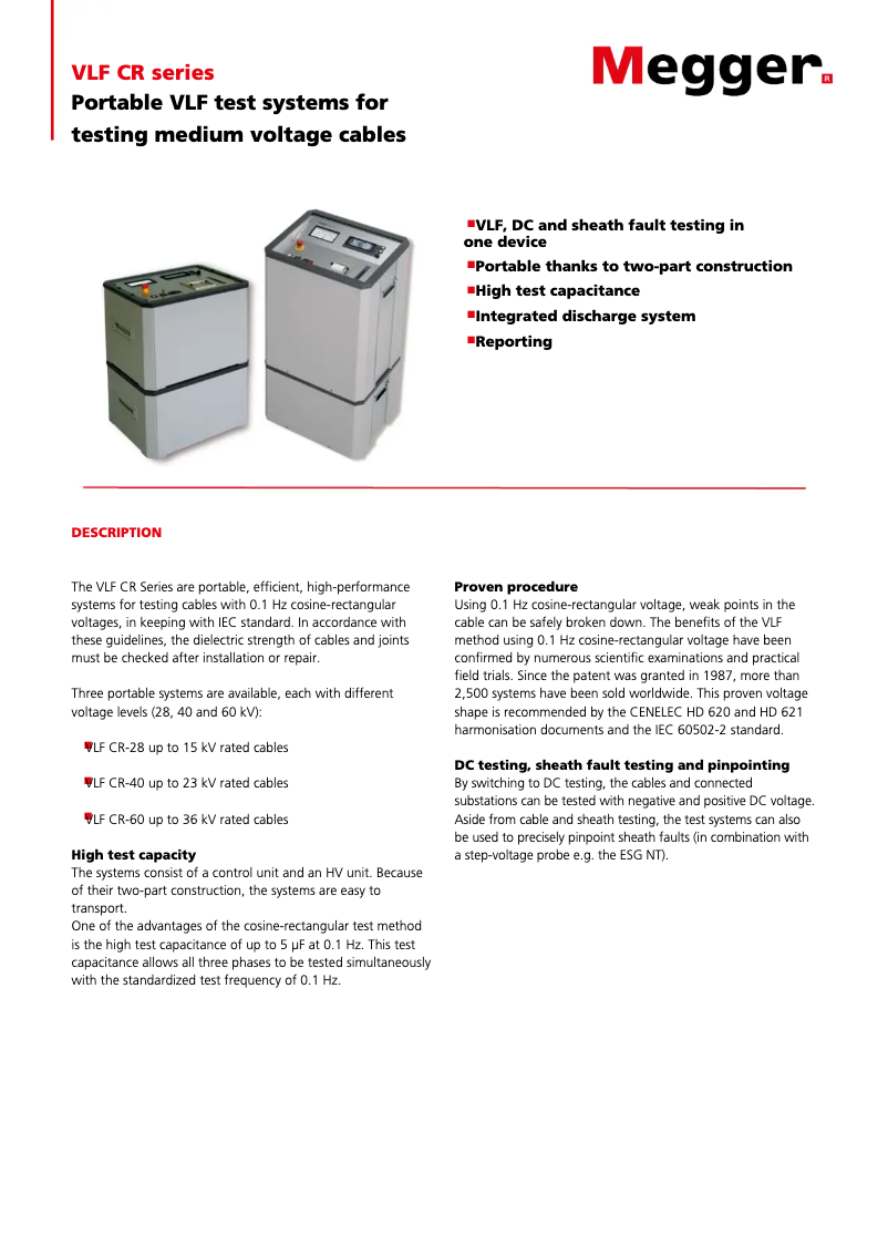 Image de la première page du manuel de l'appareil VLF CR-28