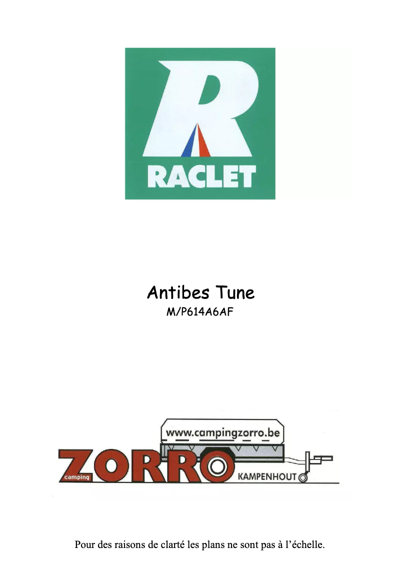 Page n°1 - Manuel utilisateur Raclet Antibes Tune