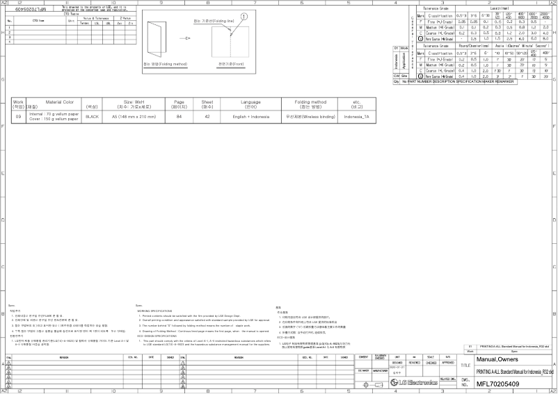Page 1 de la notice Manuel utilisateur LG E13SV5