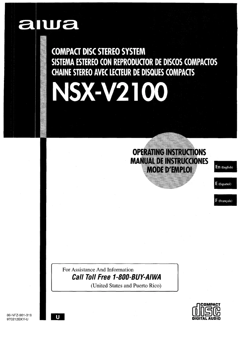 Page n°1 - Manuel utilisateur Aiwa NSX-V2100