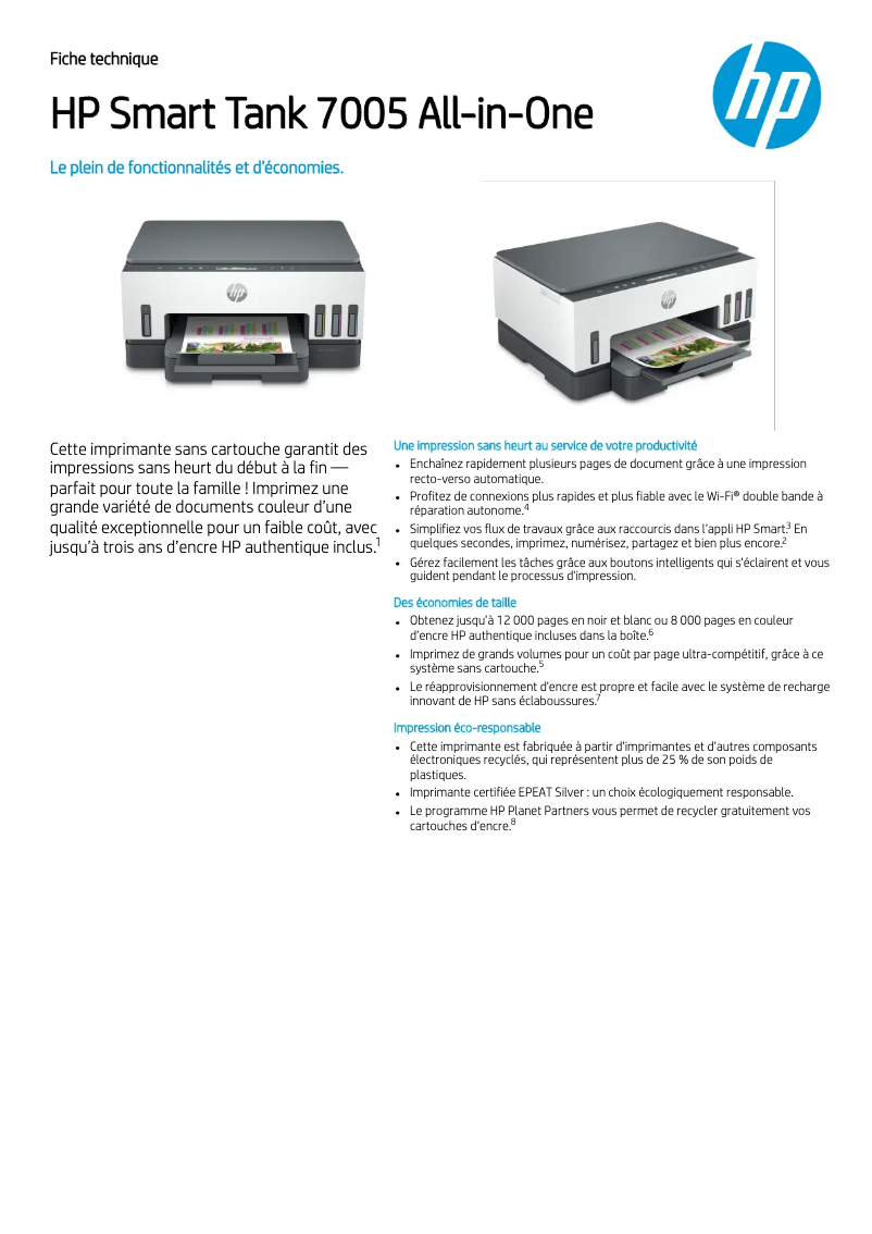 Image de la première page du manuel de l'appareil Smart Tank 7005