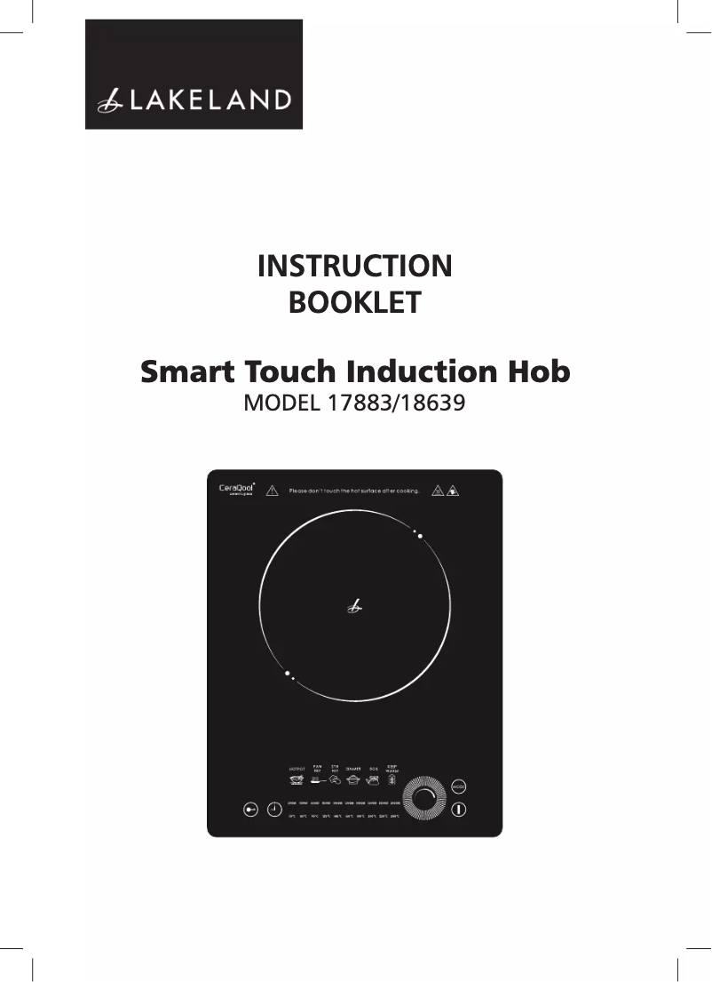 Page 1 de la notice Manuel utilisateur Lakeland 18639 Smart Touch