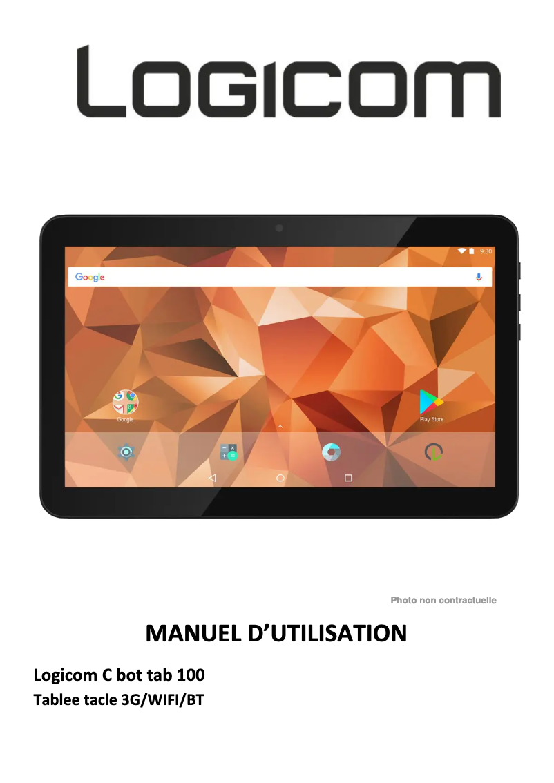 Image de la première page du manuel de l'appareil C Bot Tab 100