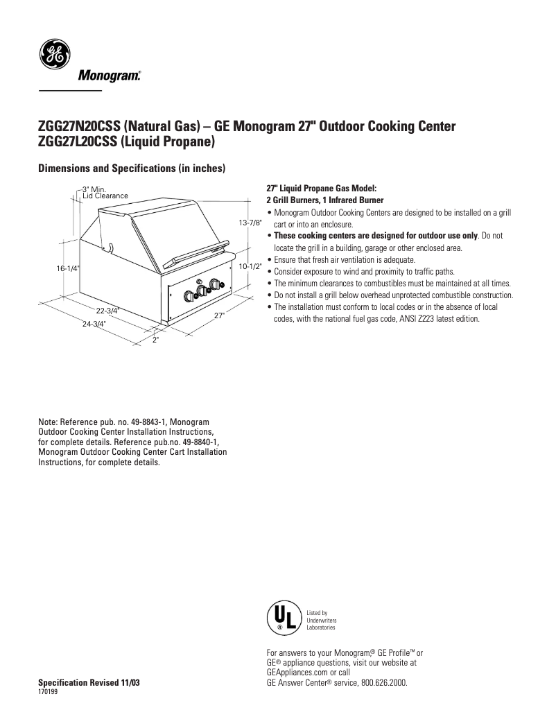 Imagen de la primera página del manual del dispositivo ZGG27N20CSS