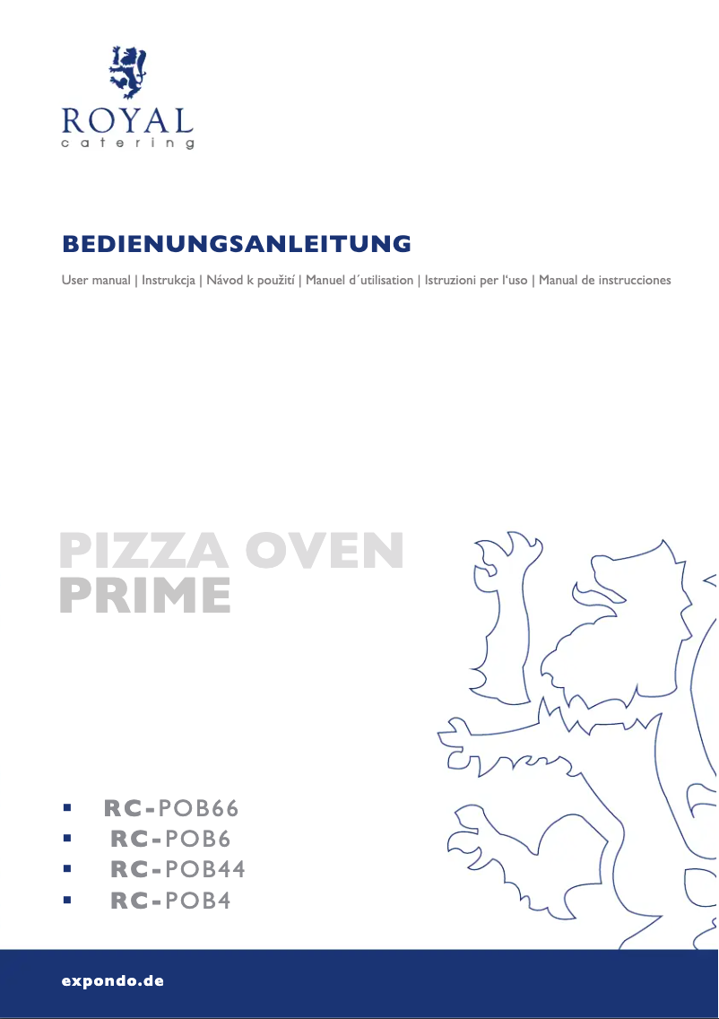 Page 1 of the manual User Manual Royal Catering RC-POB44