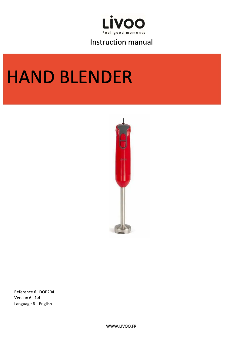 Image de la première page du manuel de l'appareil DOP204