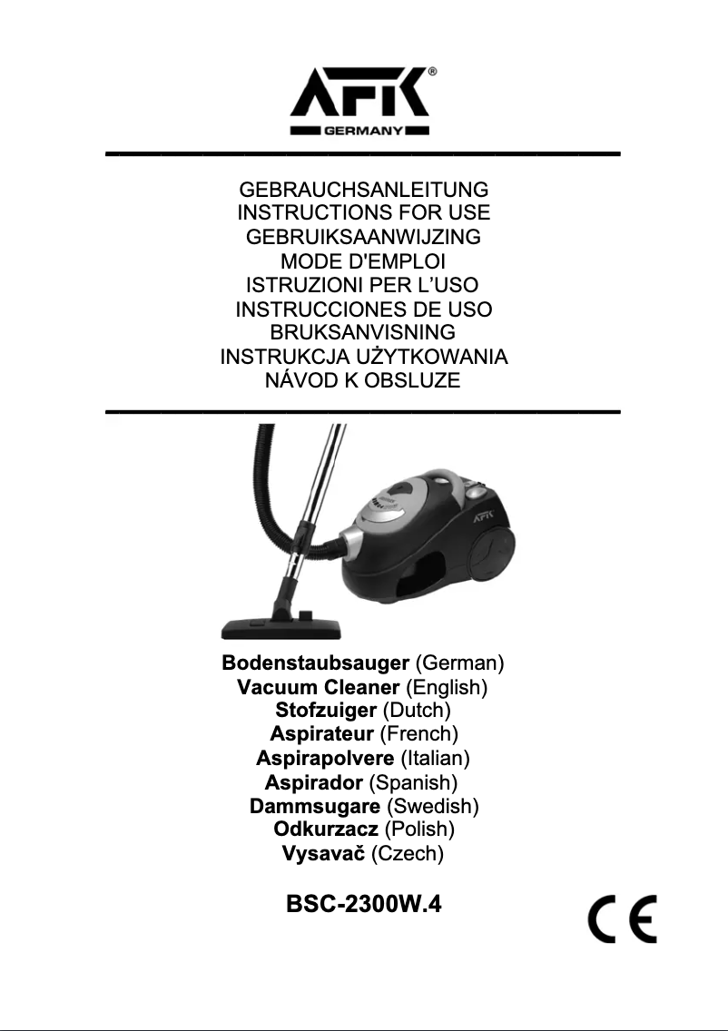 Página 1 del manual Manual de usuario AFK BSC 2300
