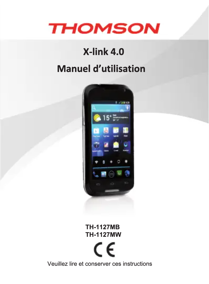 Page n°1 - Manuel utilisateur Thomson X-link 4.0 TH-1127