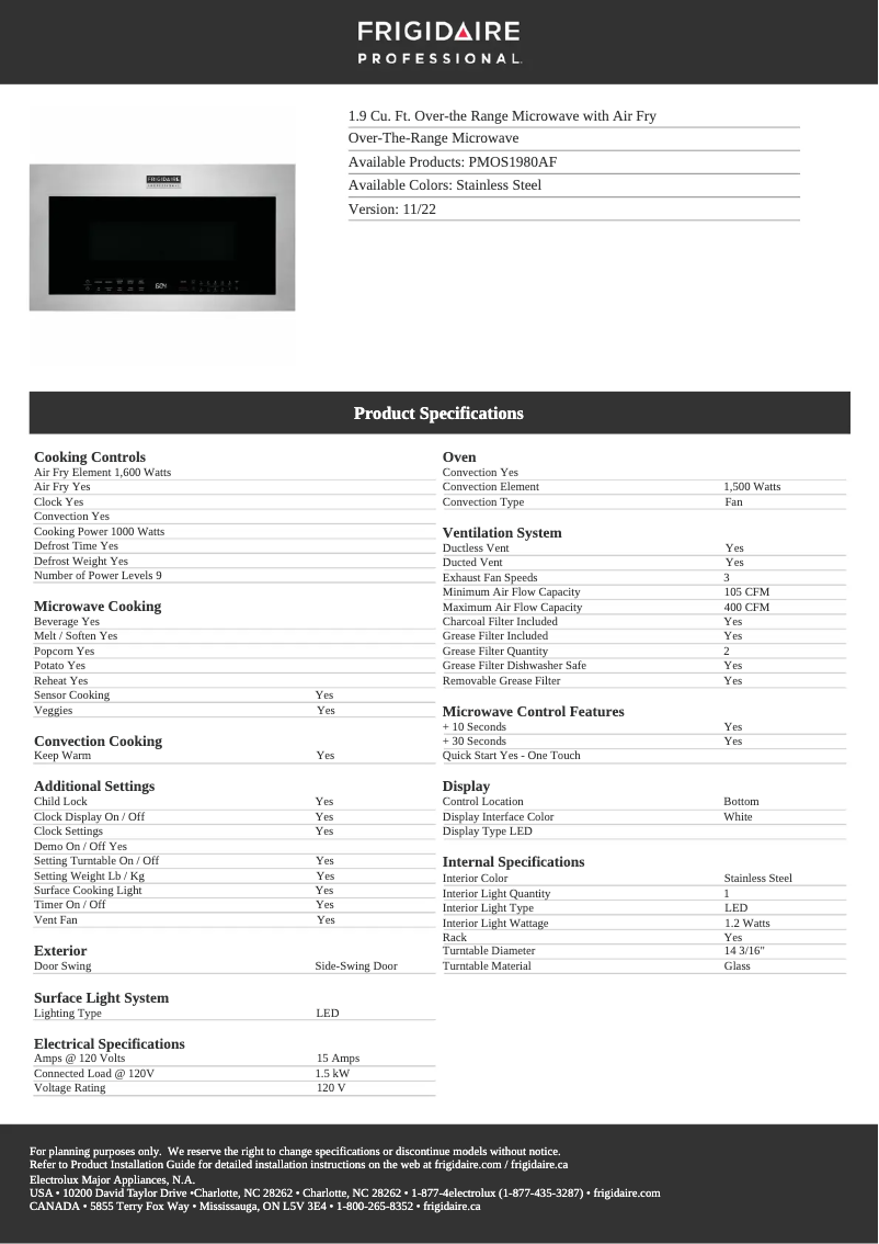 Image de la première page du manuel de l'appareil PMOS1980AF