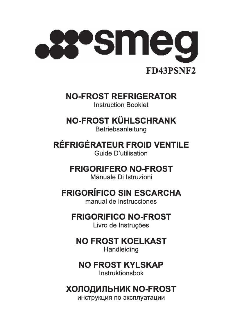 Page 1 de la notice Manuel utilisateur Smeg FD43PSNF2