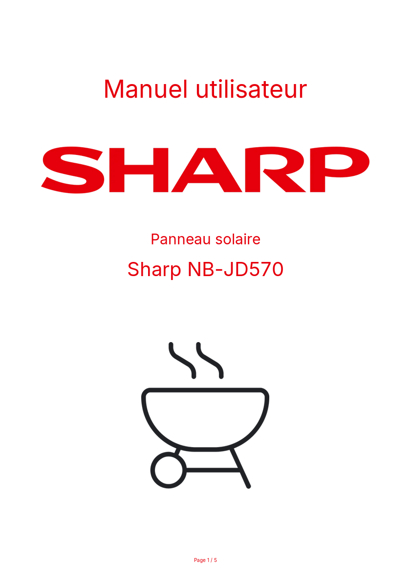 Image de la première page du manuel de l'appareil NB-JD570