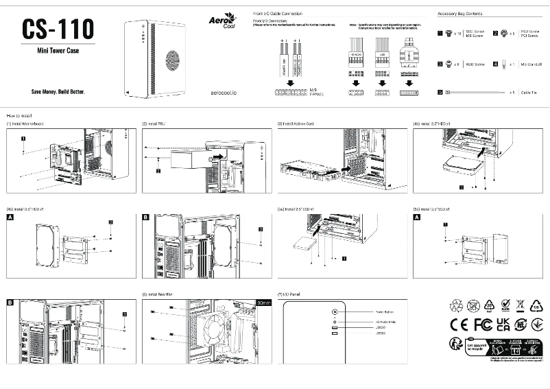 Image de la première page du manuel de l'appareil CS-110