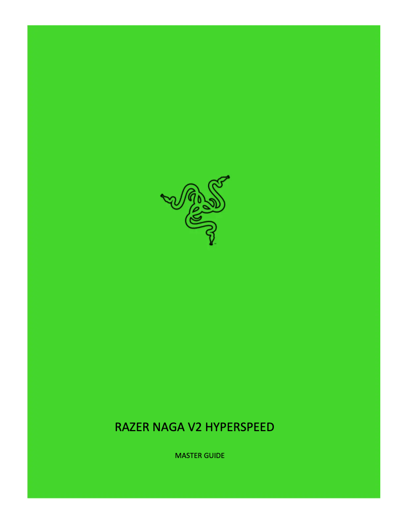 Page 1 de la notice Manuel utilisateur Razer Naga V2 HyperSpeed