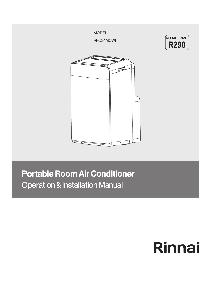 Page n°1 - Manuel utilisateur Rinnai RPC34MCWF