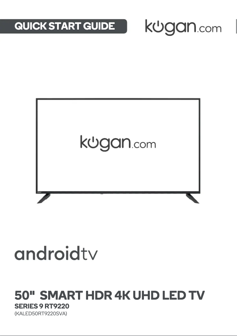 Página 1 del manual Manual de usuario Kogan KALED50RT9220SVA