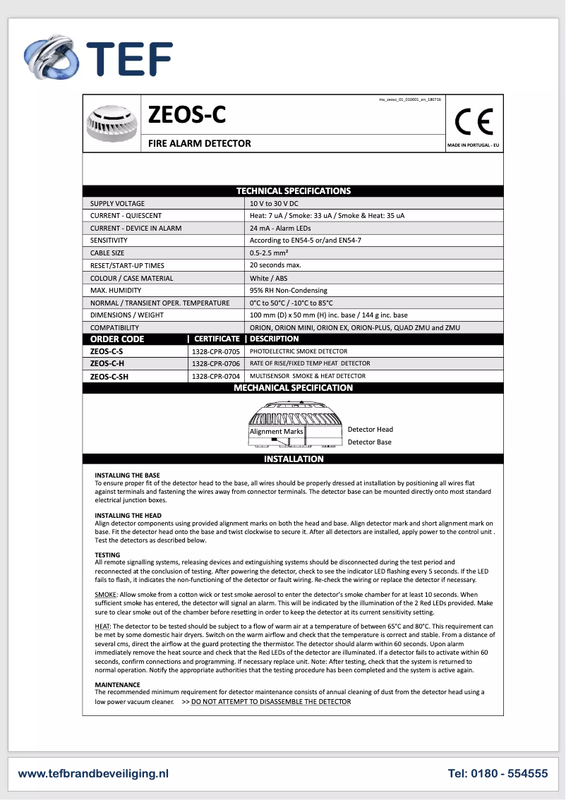 Image de la première page du manuel de l'appareil ZEOS-C