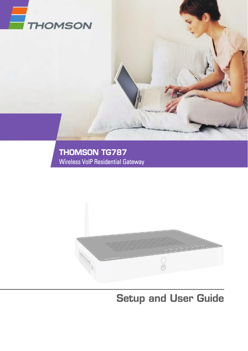 Page n°1 - Manuel utilisateur Thomson TG787v Gateway