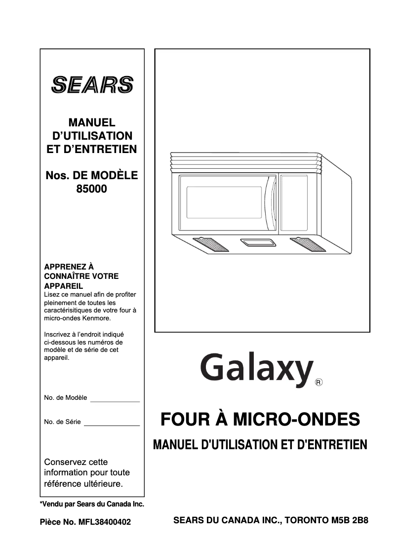 Page n°1 - Manuel utilisateur LG MV1547YD
