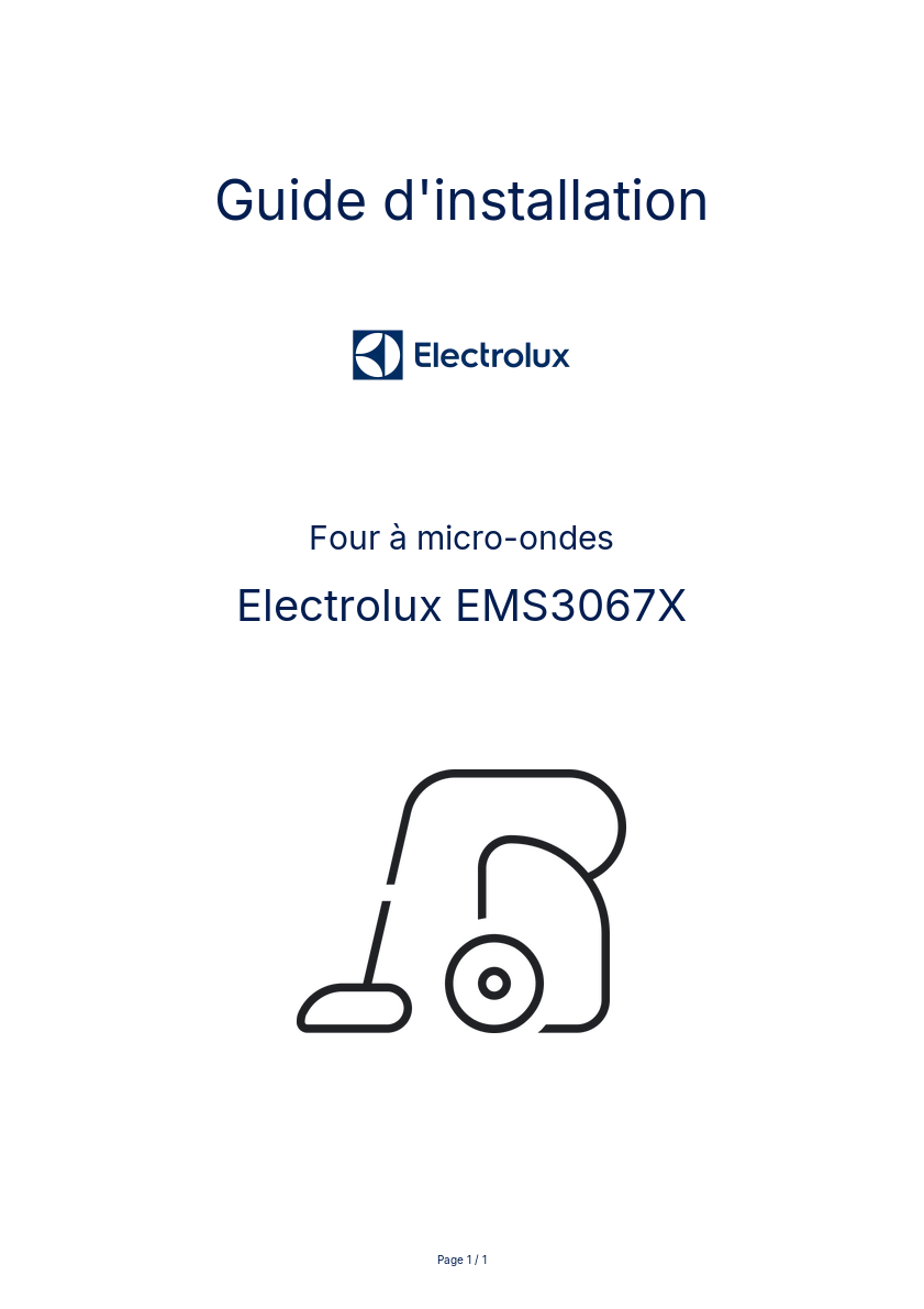 Image de la première page du manuel de l'appareil EMS3067X