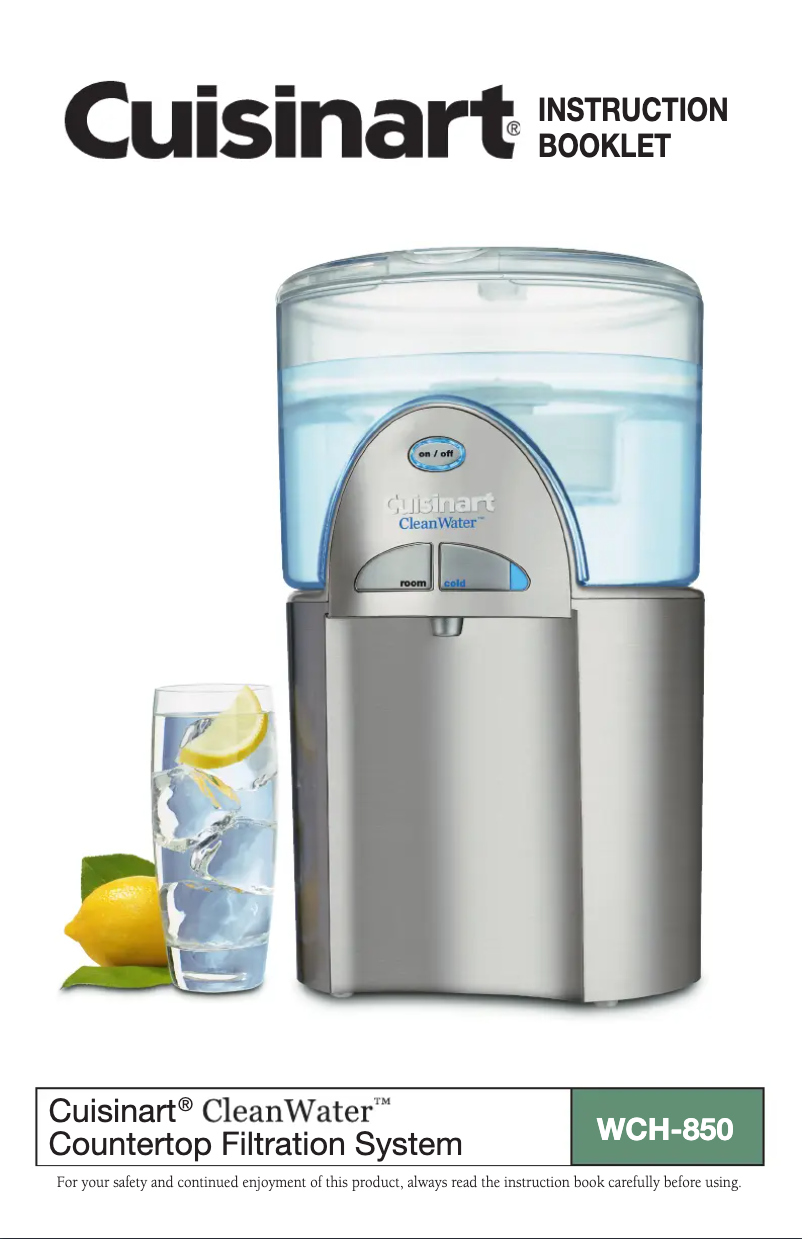 Page n°1 - Manuel utilisateur Cuisinart WCH-850