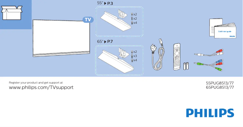 Page 1 de la notice Manuel utilisateur Philips 8500 series 55PUG8513