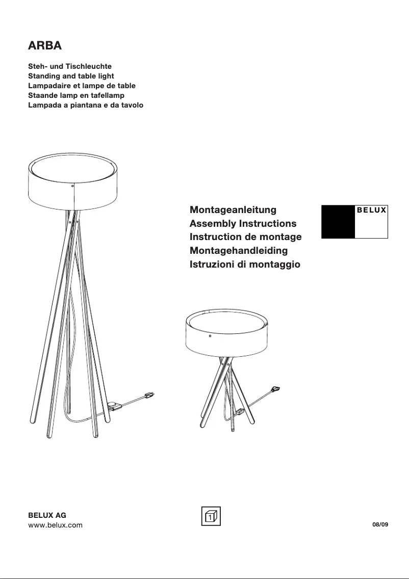 Page n°1 - Manuel utilisateur Belux ARBA